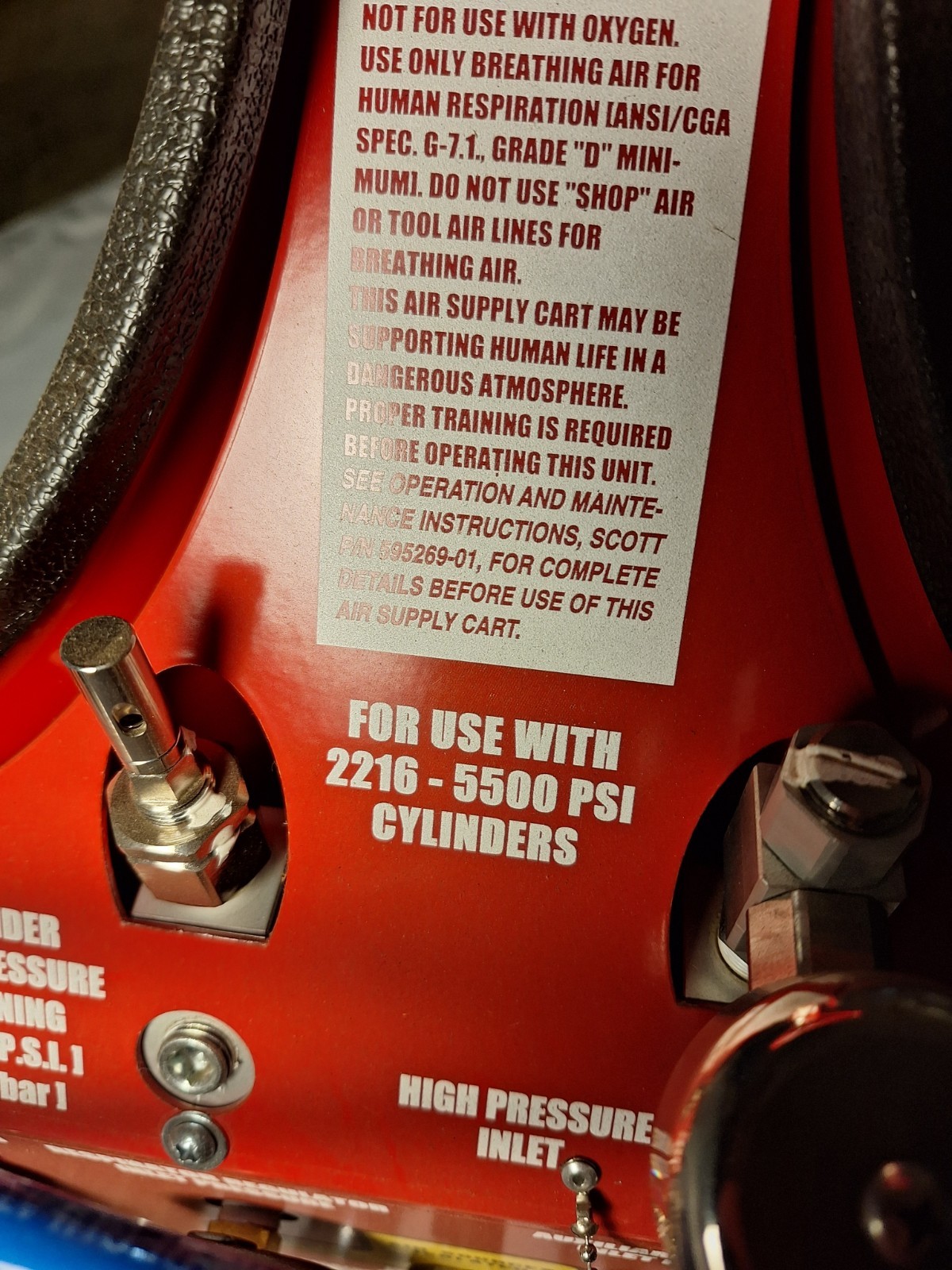 3M Scott Safety Portable Air Cart, TRC-1m, AIR CYLINDER CART, 200070-01