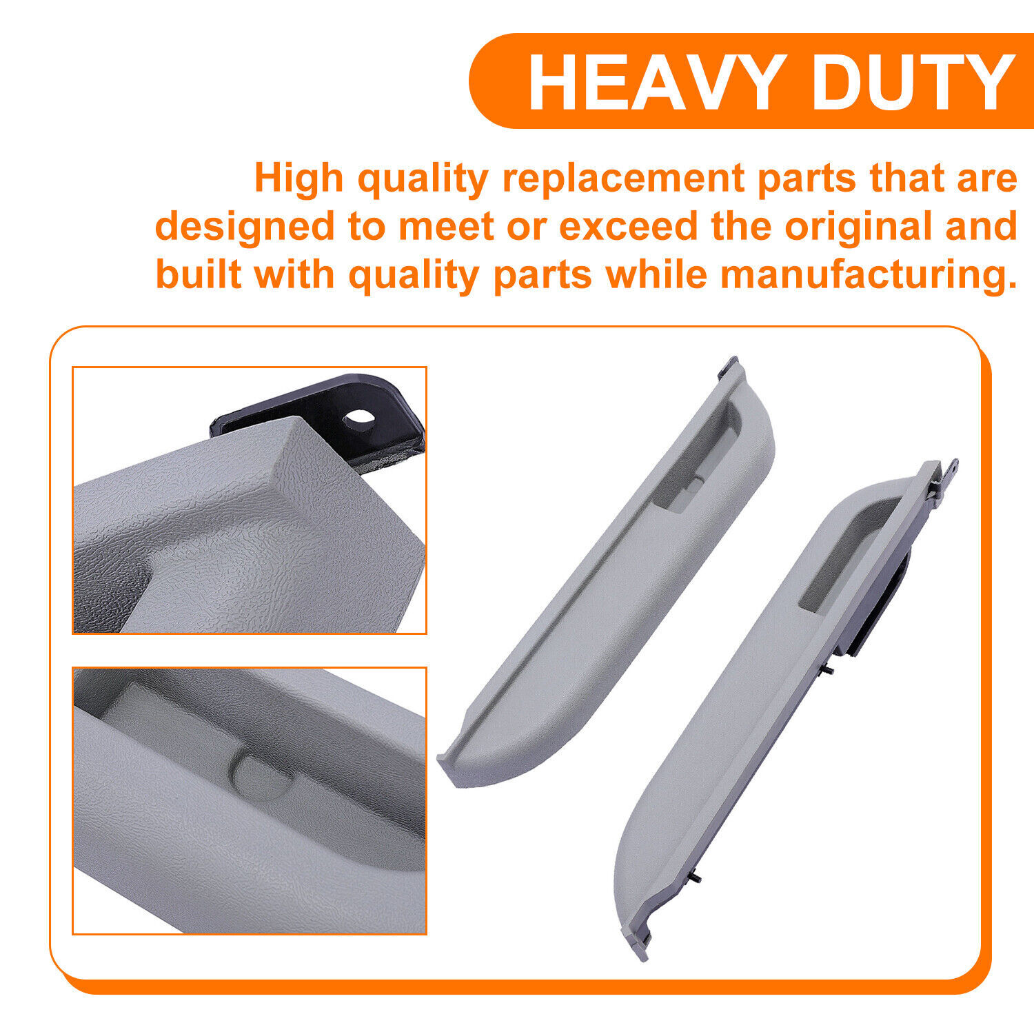 Kit Pair Set Of 2 For Chevy GMC Truck 88-94 Gray Front Left Right Door Armrest