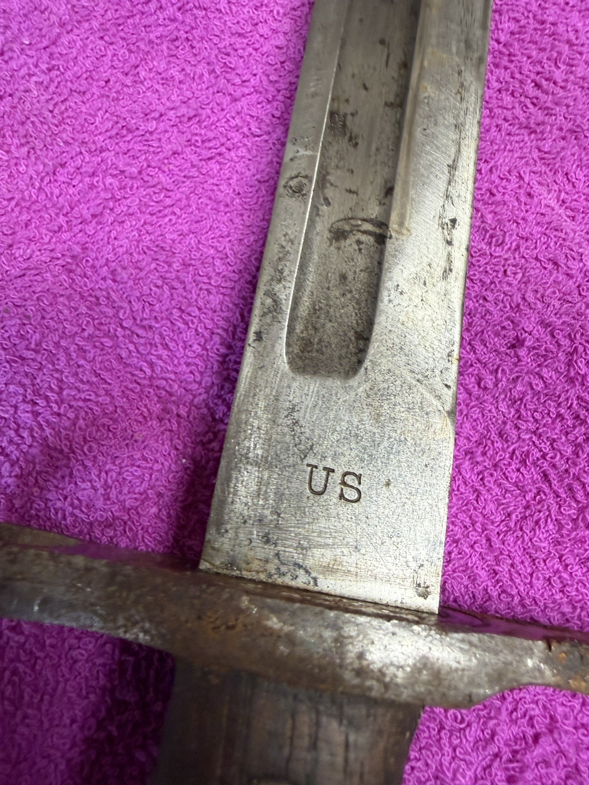 US ARMY PRE WWI US KRAG JORGENSEN BAYONET-DATED 1902-WITH SCABBARD