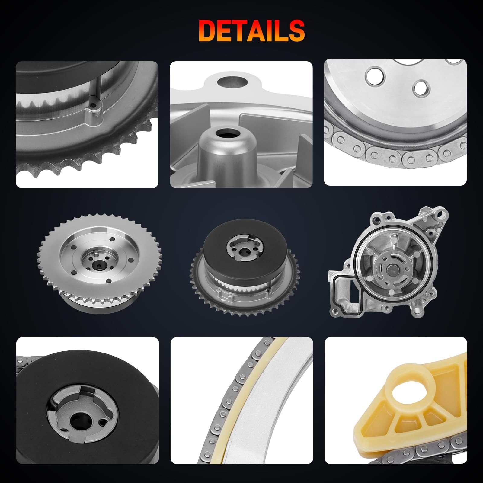 Timing Chain Kit with Water Pump For Chevy GMC Pontiac Buick Equinox 2.2L 2.4L