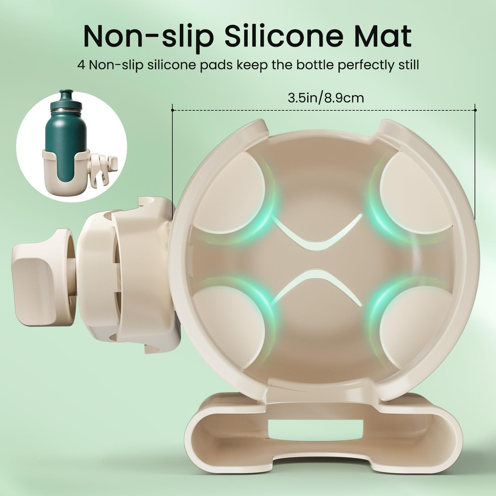 Guiseapue Cup Holder for Walker, Wheelchair Cup Holder with Phone Holder, Rol...