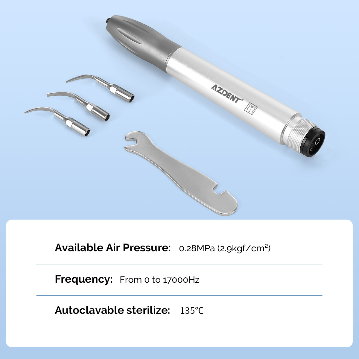 AZDENT Dental Ultrasonic Air Perio Scaler Handpiece Hygienist 2/4Holes