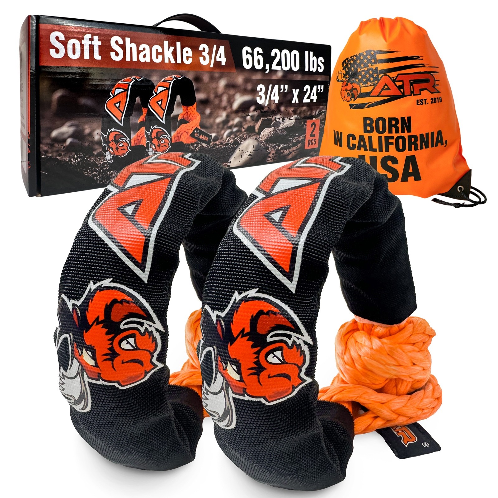 ATR Soft Shackle 3/4 x 24 in 66,200 lbs Heavy Duty Synthetic Rope