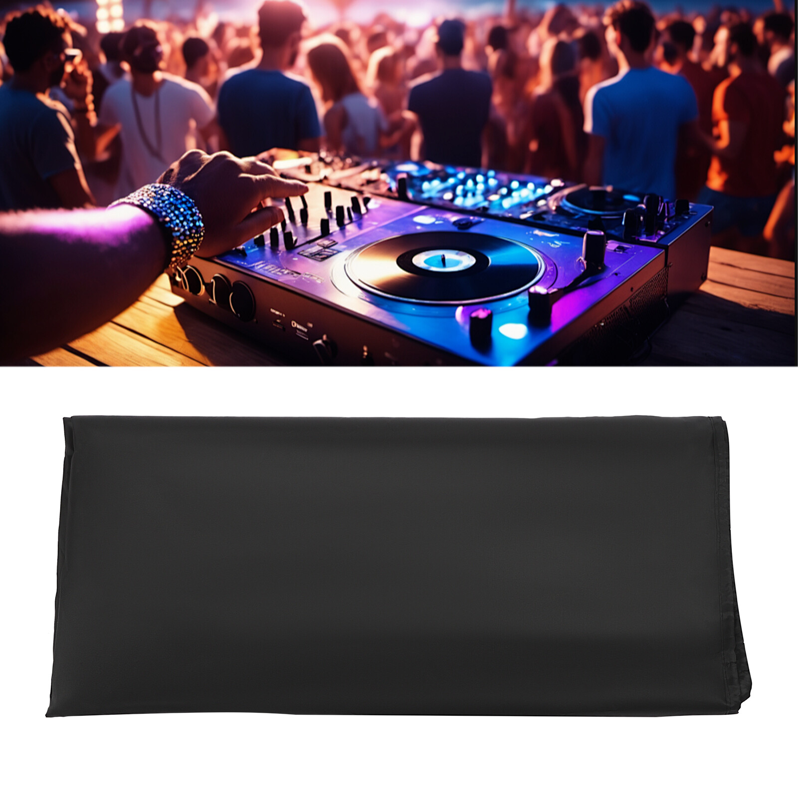 DJ Display Stand Scrim DJ Facade Event Booth Cover DJ Stand Decorative Black NEW