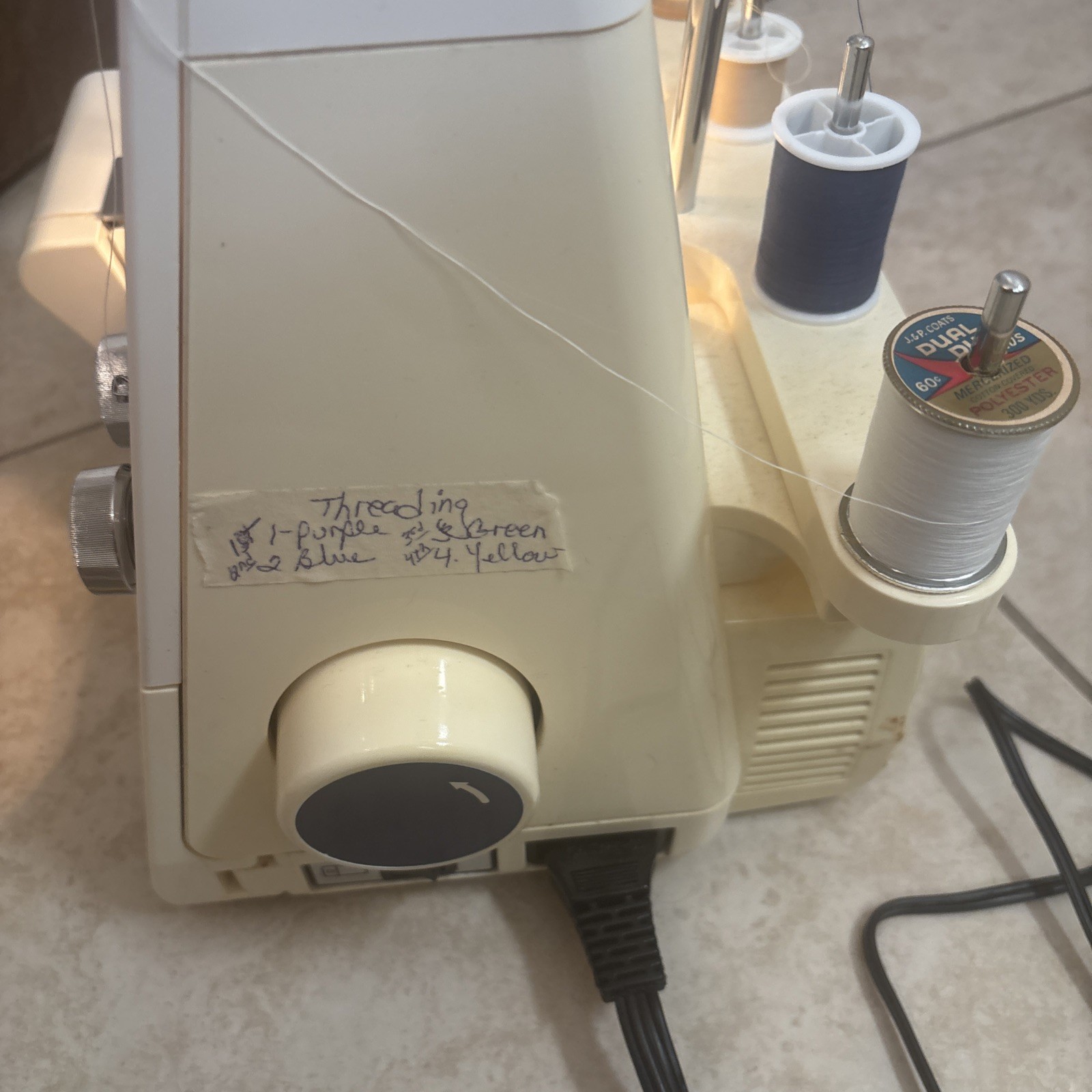 Husqvarna Huskylock 340-D Serger w/Foot Pedal & Hard Case Lock Key Sewing Instru