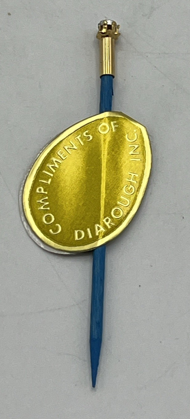 Uncut Diamond Topped Toothpick Premium Novelty Diarough Blue