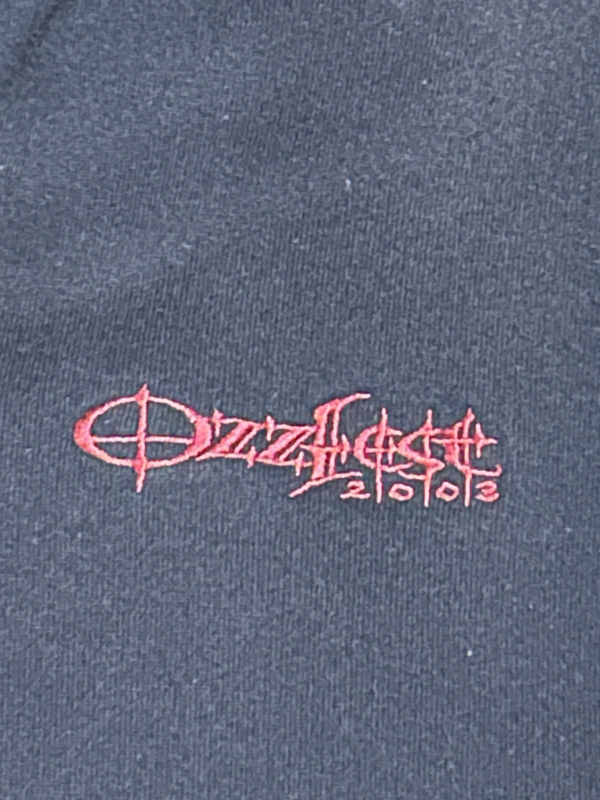 OZZFEST 2003 JACKET OZZY OSBOURNE XL WORN BLACK HOODIE FULL ZIP