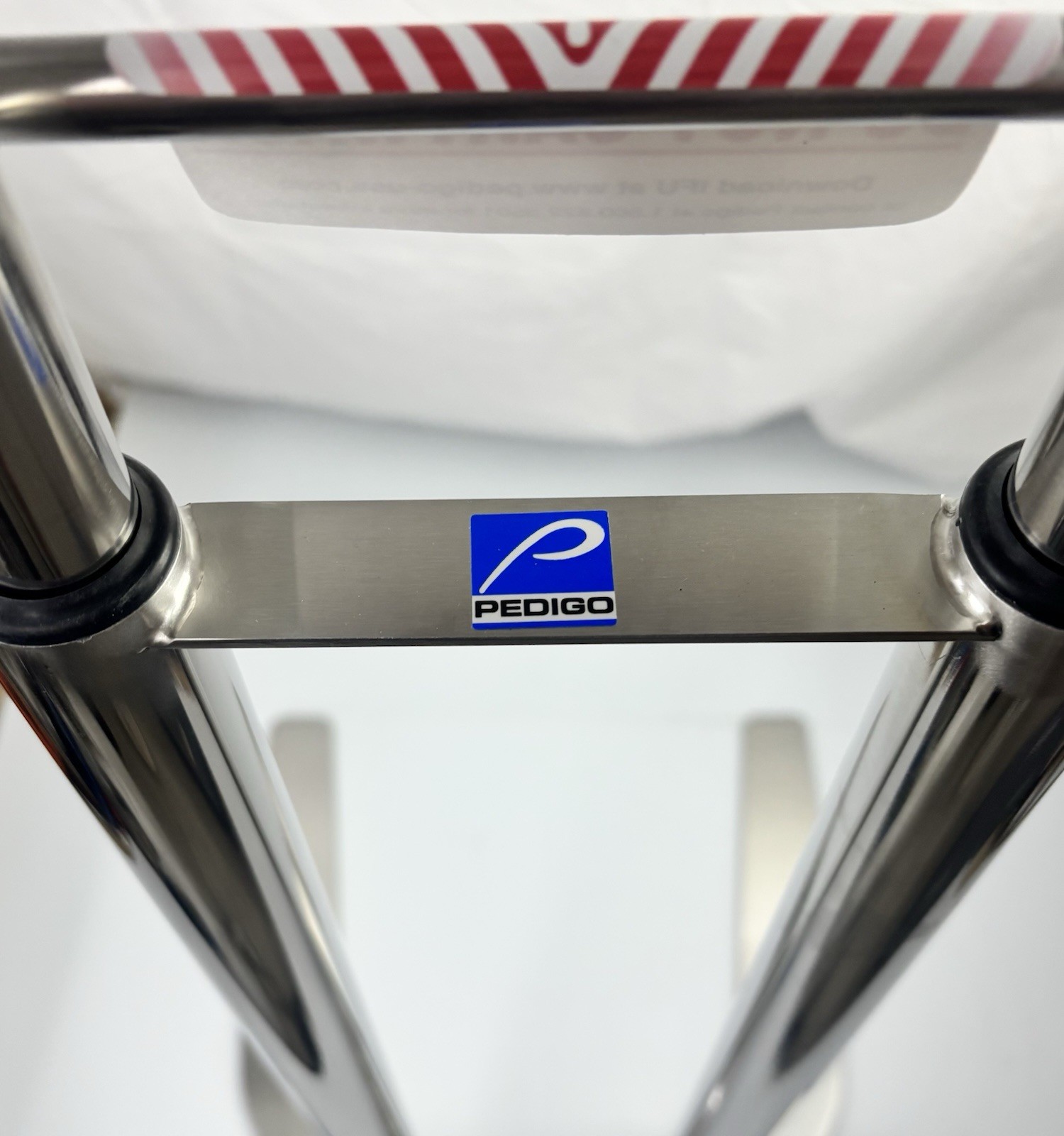 Pedigo Stainless Steel Adjustable Foot-Operated Mayo Stand with Tray