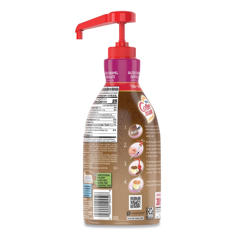Coffee-mate 79976 Liquid Creamer Pump Bottle - Salted Caramel Chocolate New