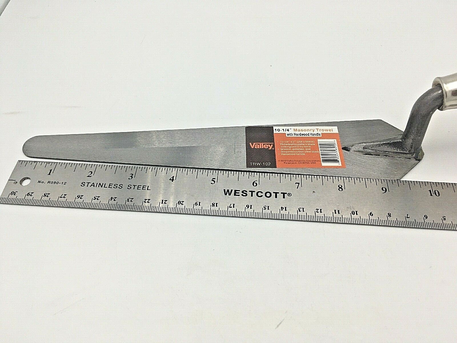 10-1/4 Masonry Trowel 10 1/4" x 2" Hardwood Handle