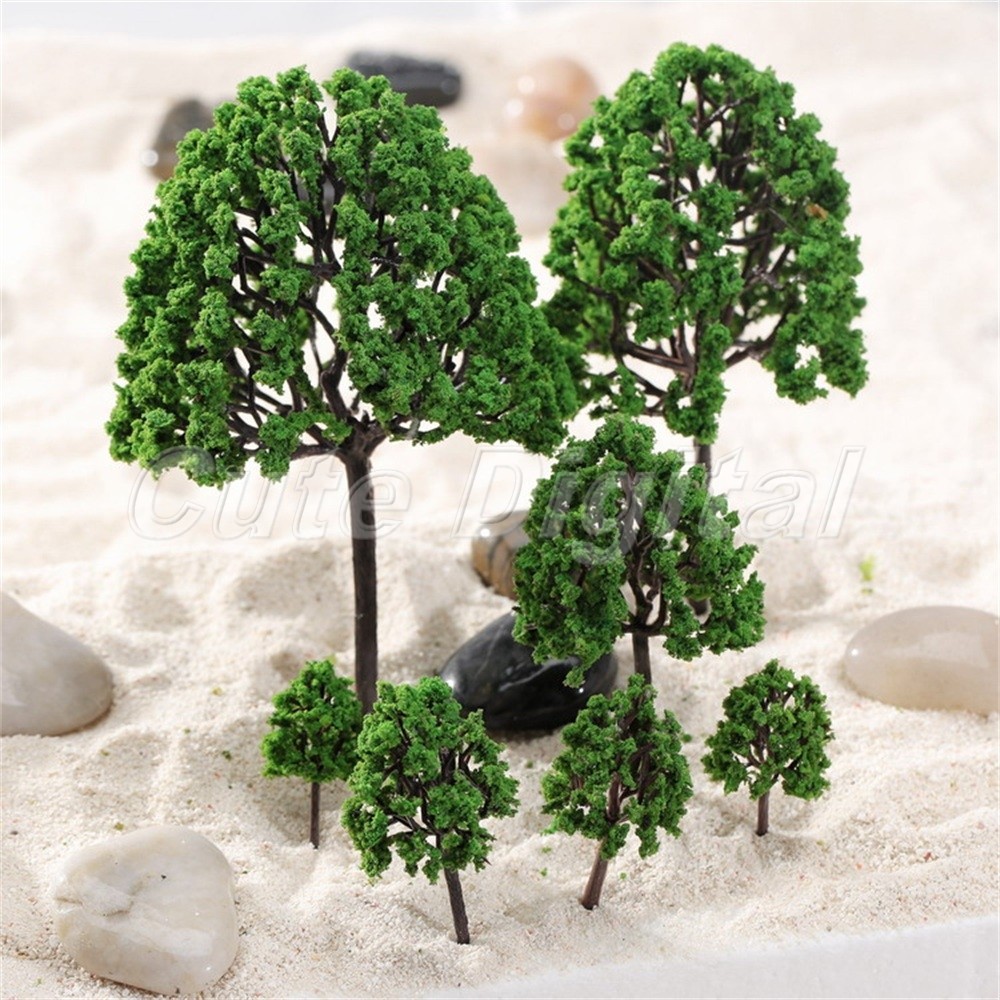 11pcs O Scale 1:50 Assorted Trees Model Train Garden Park Scenery Layout Diorama