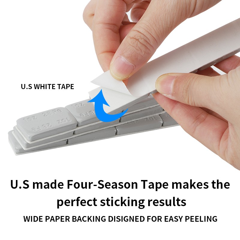 1 oz Stick on Wheel Weights, Adhesive Back ,36strips/box 144pcs,Grey Tire Weight