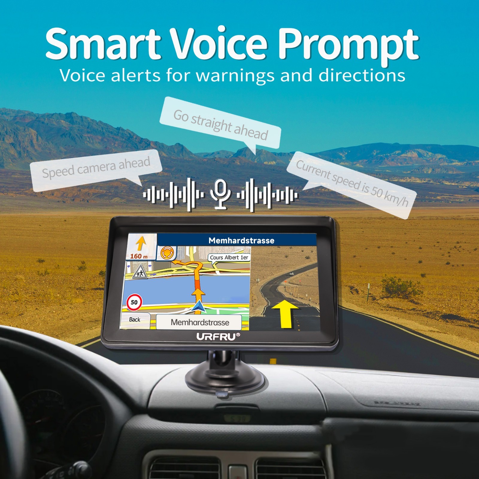 URFRU 7-Inch GPS Navigator for Car Truck RV Pickup-Used-Working Good-Full Acc