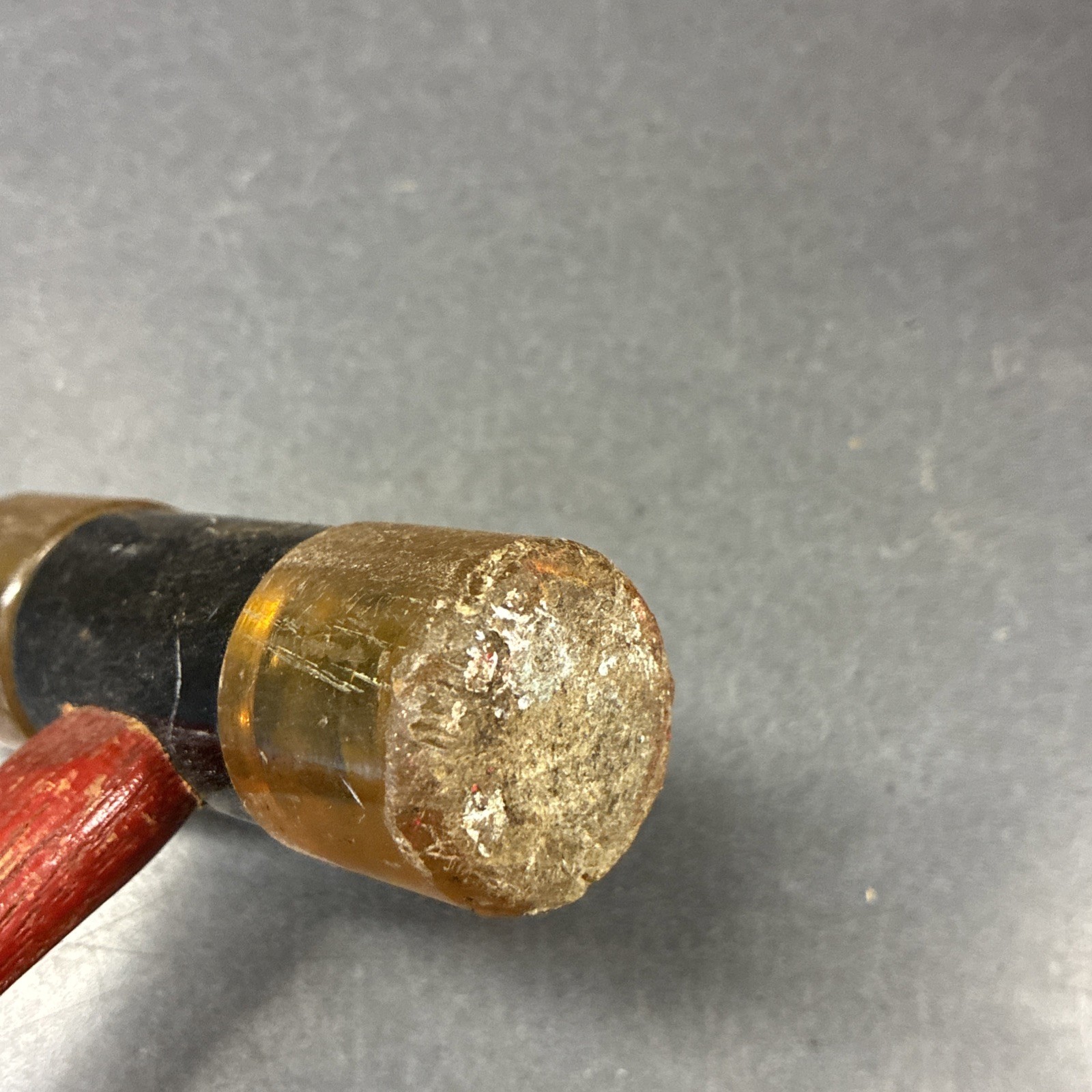 Vintage Stanley No 594 Plastic Double Soft Faced Hammer Mallet 10.5" Wood Handle