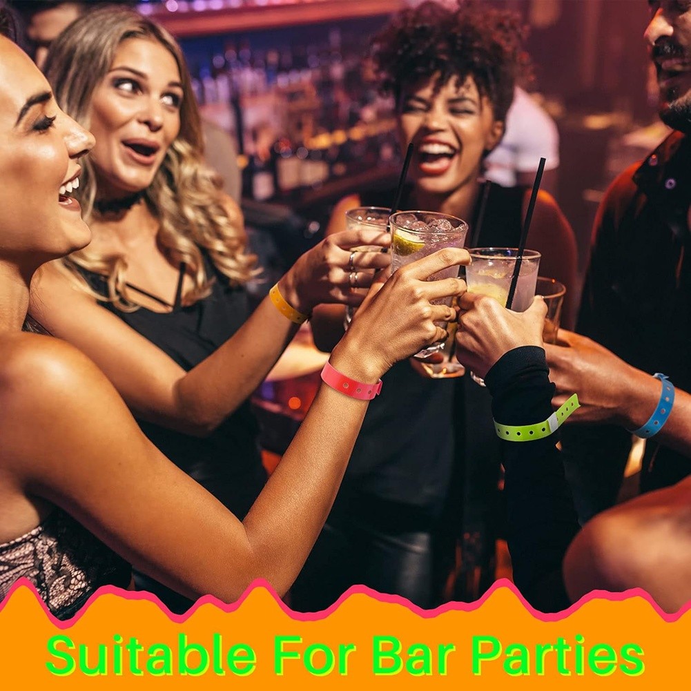 48pcs Vinyl Wristbands Plastic Event Wristbands Wristbands for Events9366