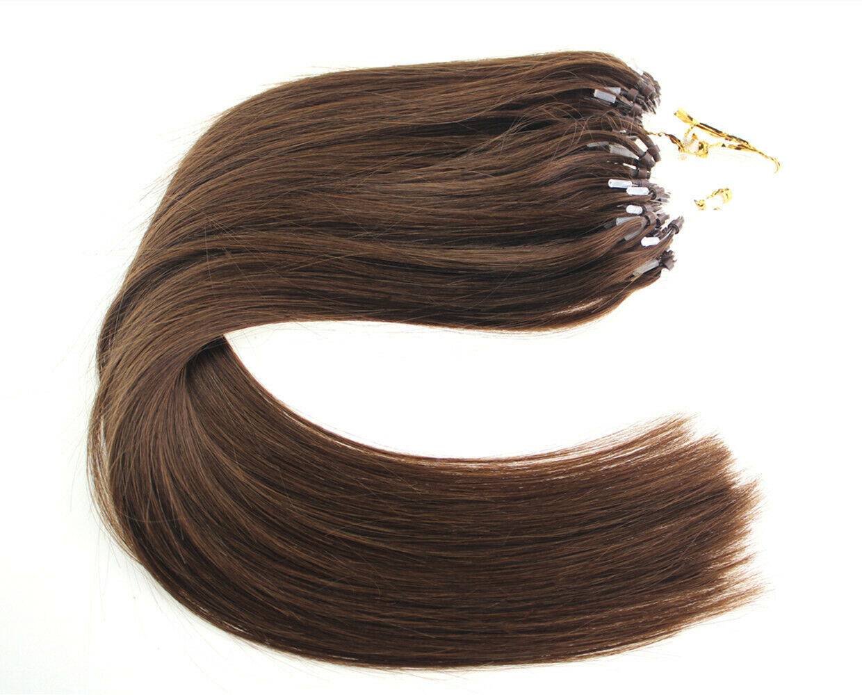 Micro Ring Loop Tip Remy Human Hair Extensions Straight Micro Beads Link Hair US