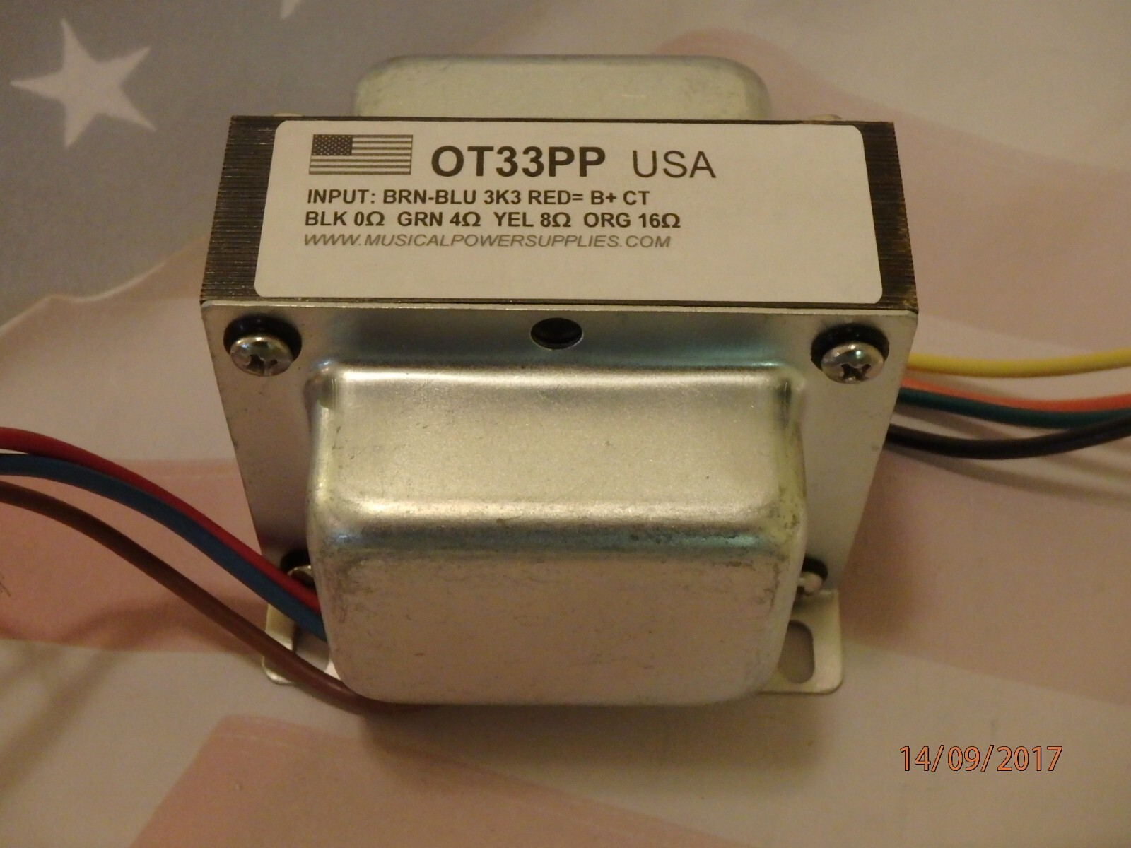 OT33PP (USA) HC100 PushPull Output Xfmr 45VA - 3K3 to 4/8/16ohm