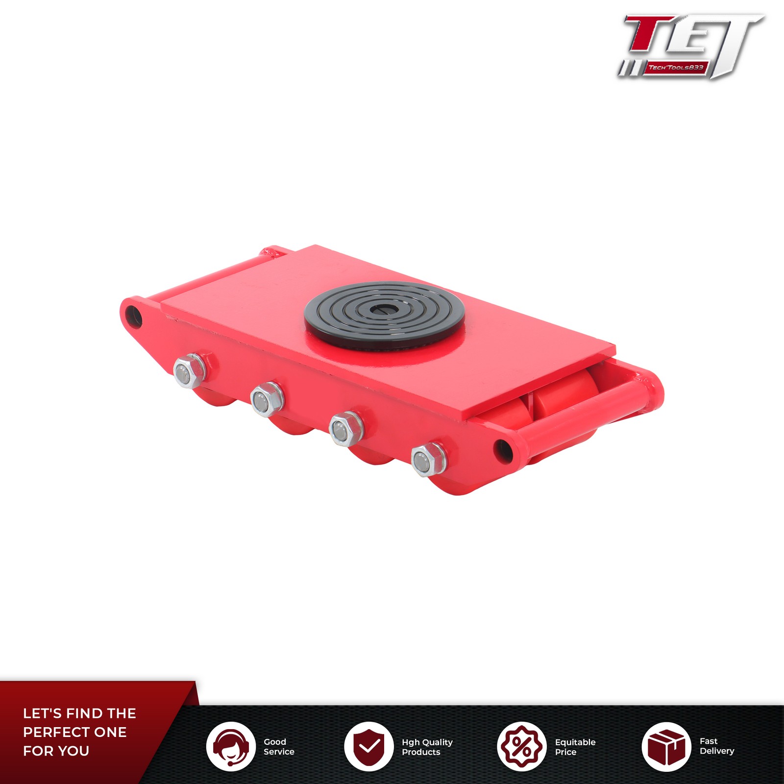 Heavy Duty 360° 12T 26400Lbs Machinery Mover Machine Dolly Skate Roller Trolley