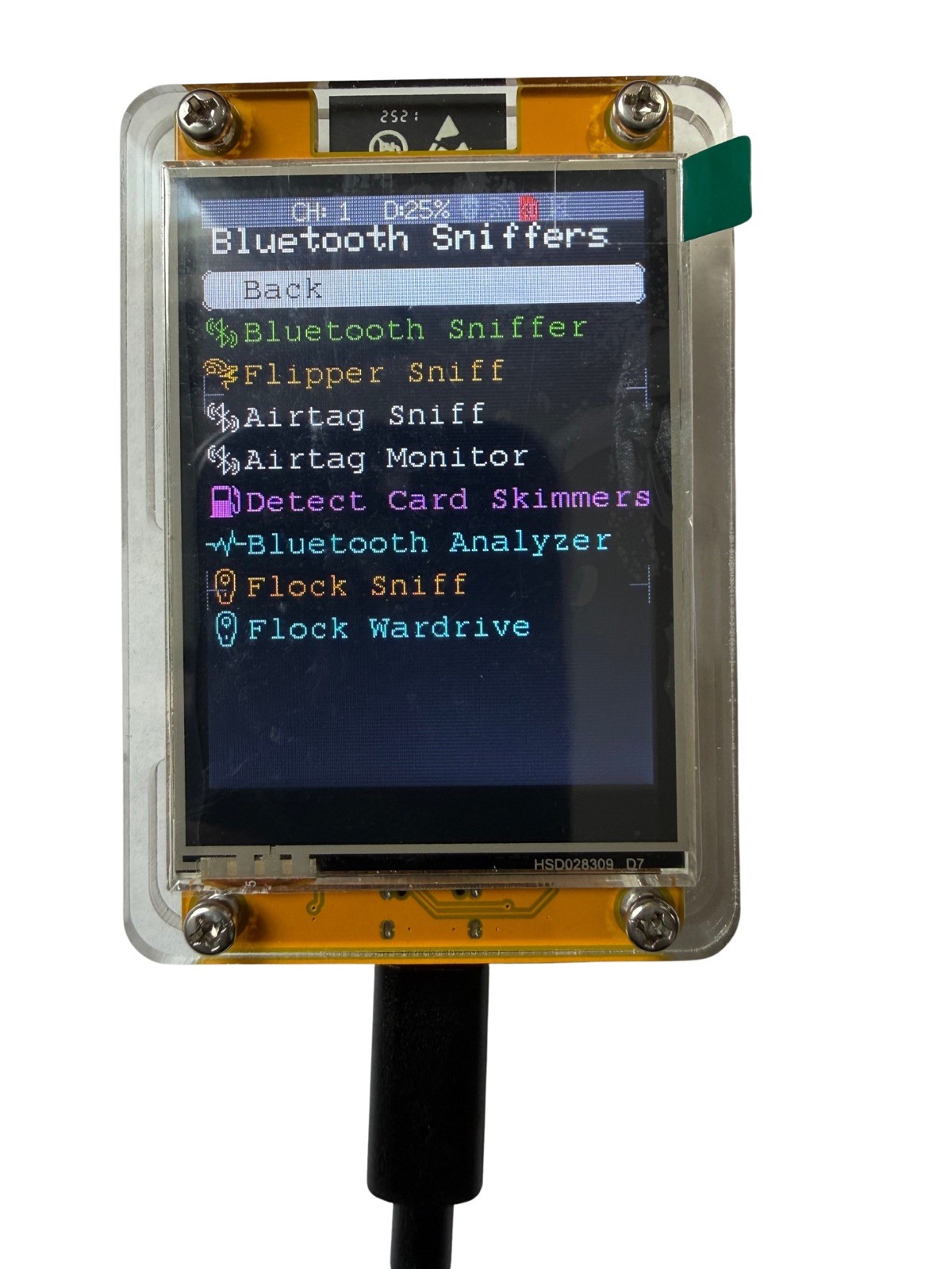 ESP32 CYD Marauder WiFi Bluetooth Sniffer Touch Screen w/ Case (NEW UPDATE)