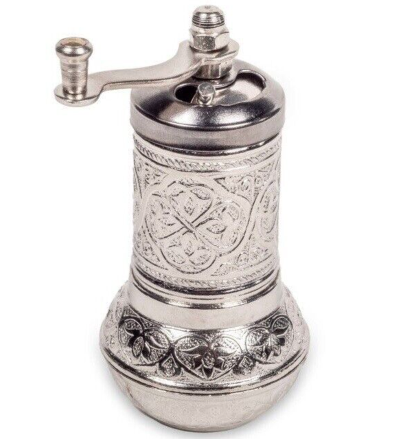 4.3'' Pepper Salt Spice Seed Mill Grinder New Silver Color Turkish