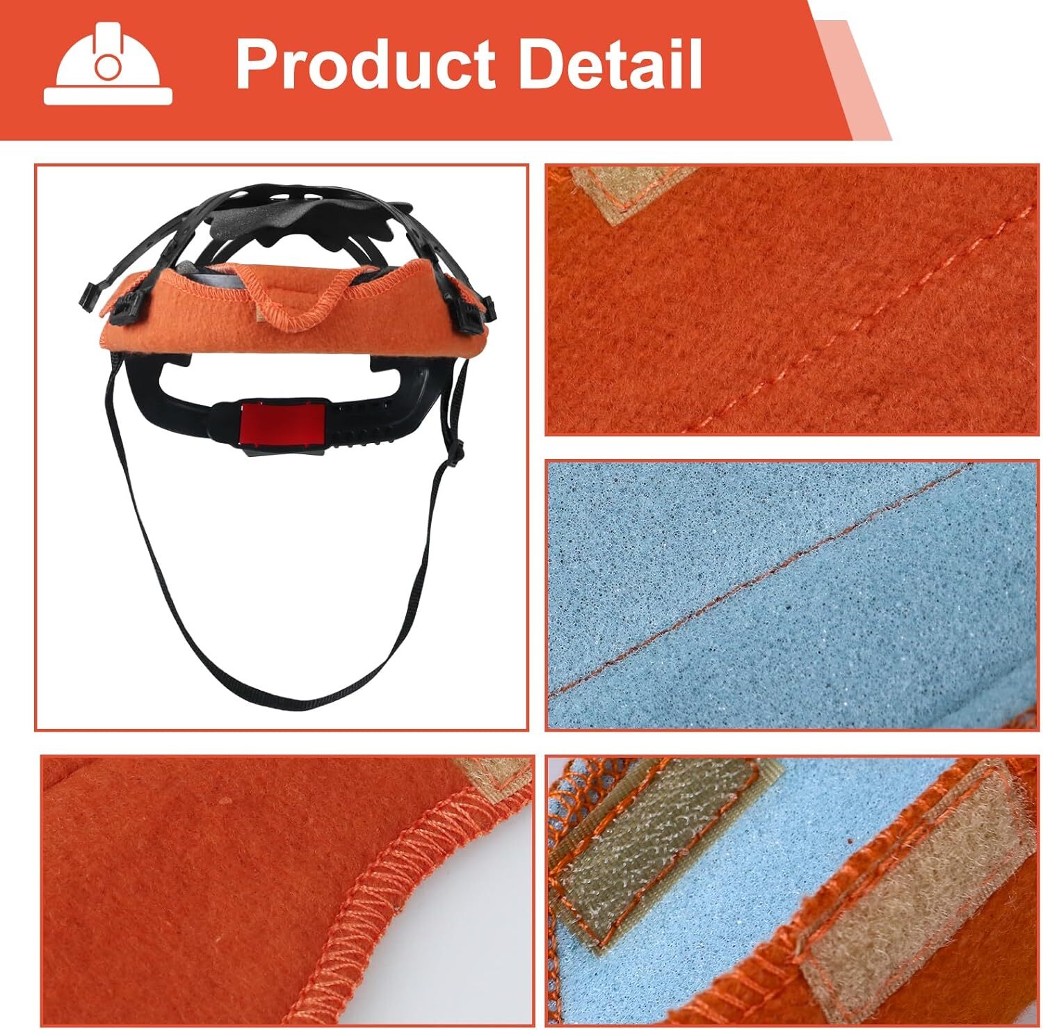 4PCS Hard Hat Sweatband Washable Reusable Sweat Bands for Hard Hats Replacement