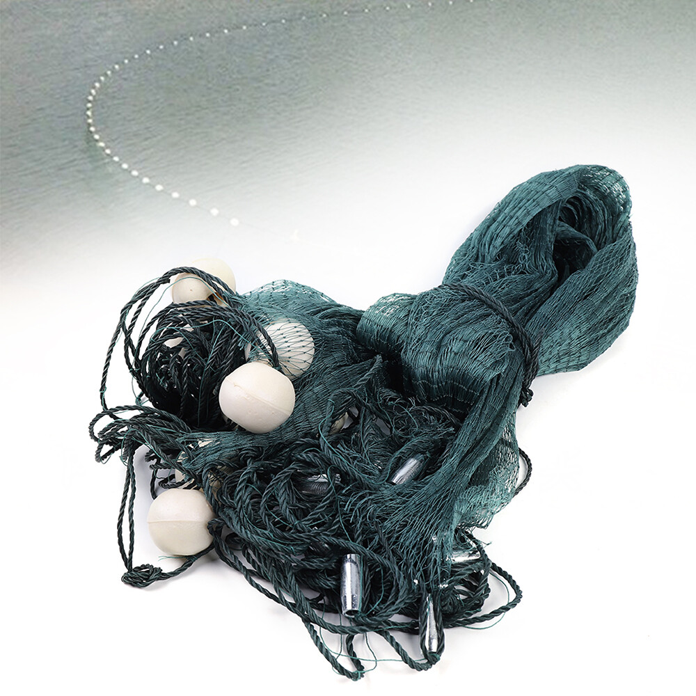 65Ft/33Ft Fishing Drag Net Beach Seine Bait Seine Nylon Mesh Fish Net Hand Made