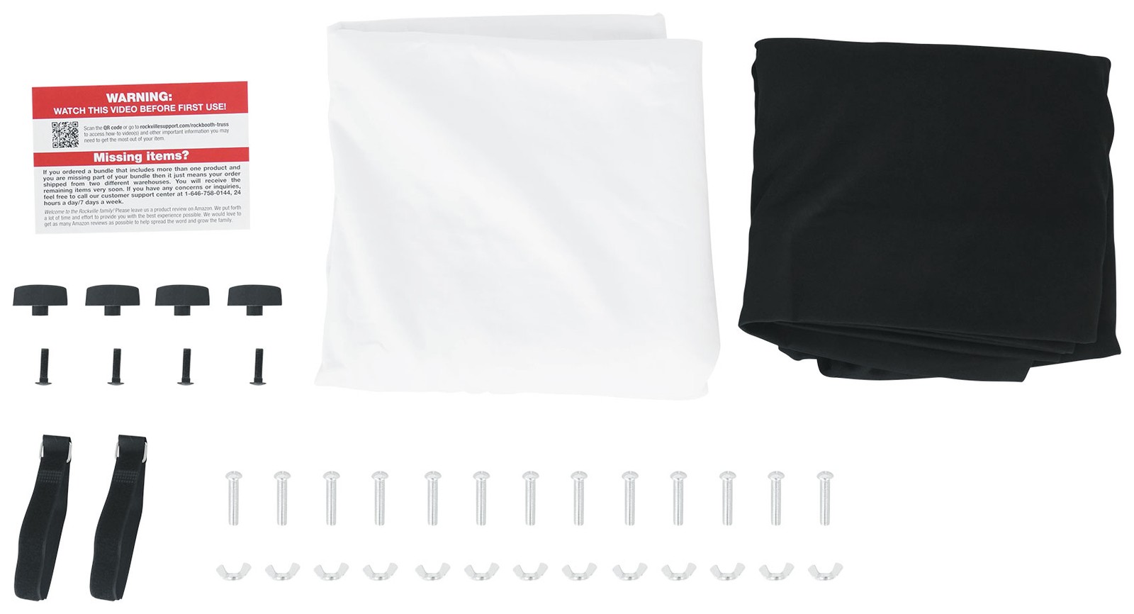 Rockville ROCKBOOTH TRUSS V2 DJ Booth Table Facade w/Shelves+Lighting Truss+Bag