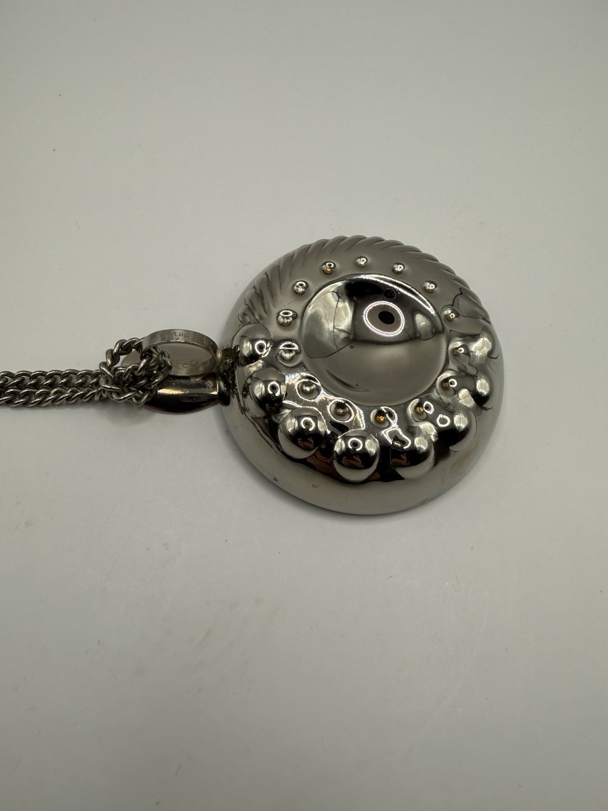 Vintage Silverplate Tastevin With Chain-Made in ITALY