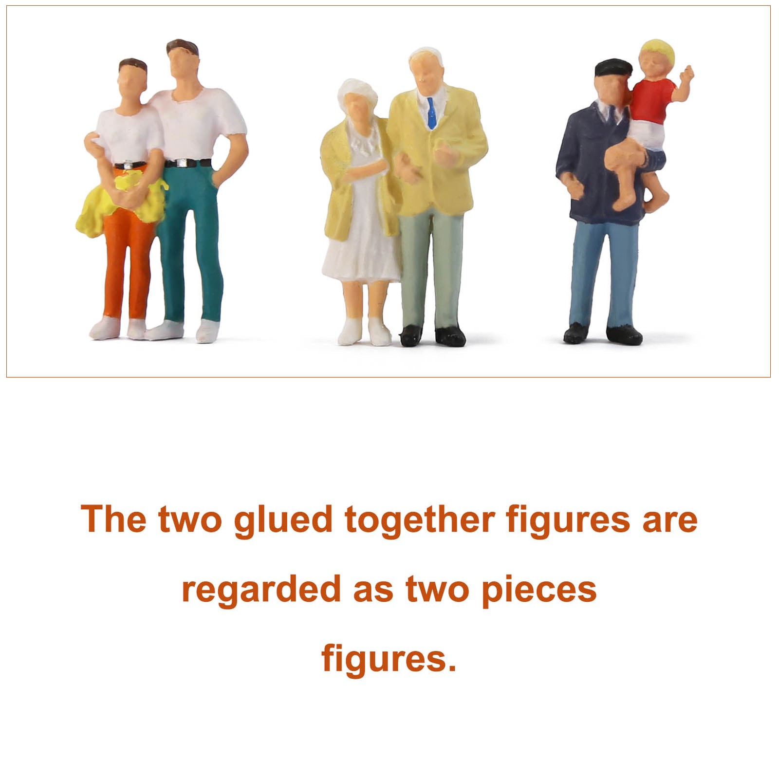 Model Trains O Scale Painted Colorful Figures 1:43 Scale Standing People P4312