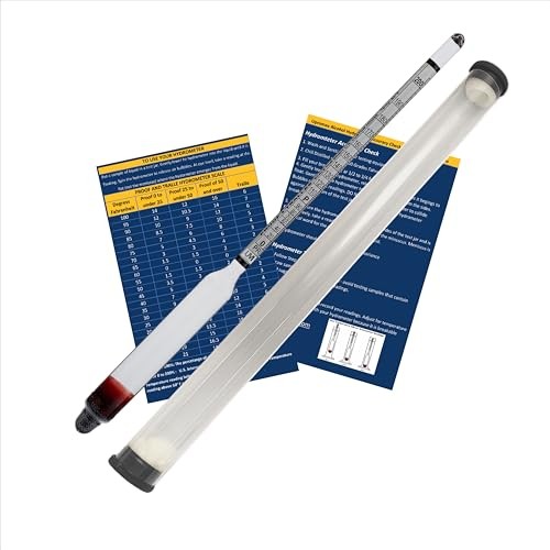 Hydrometer Alcohol 0-200 Proof and Tralle  Proof Tester Distilling Spirit