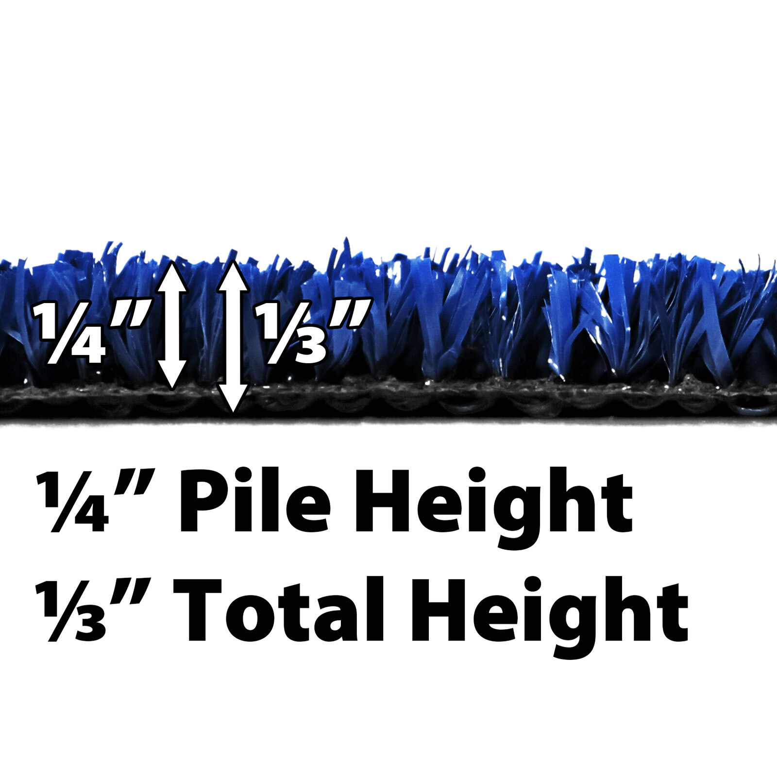 Outdoor Artificial Turf with Marine Backing ELECTRIC BLUE Spectrum Series .25 In