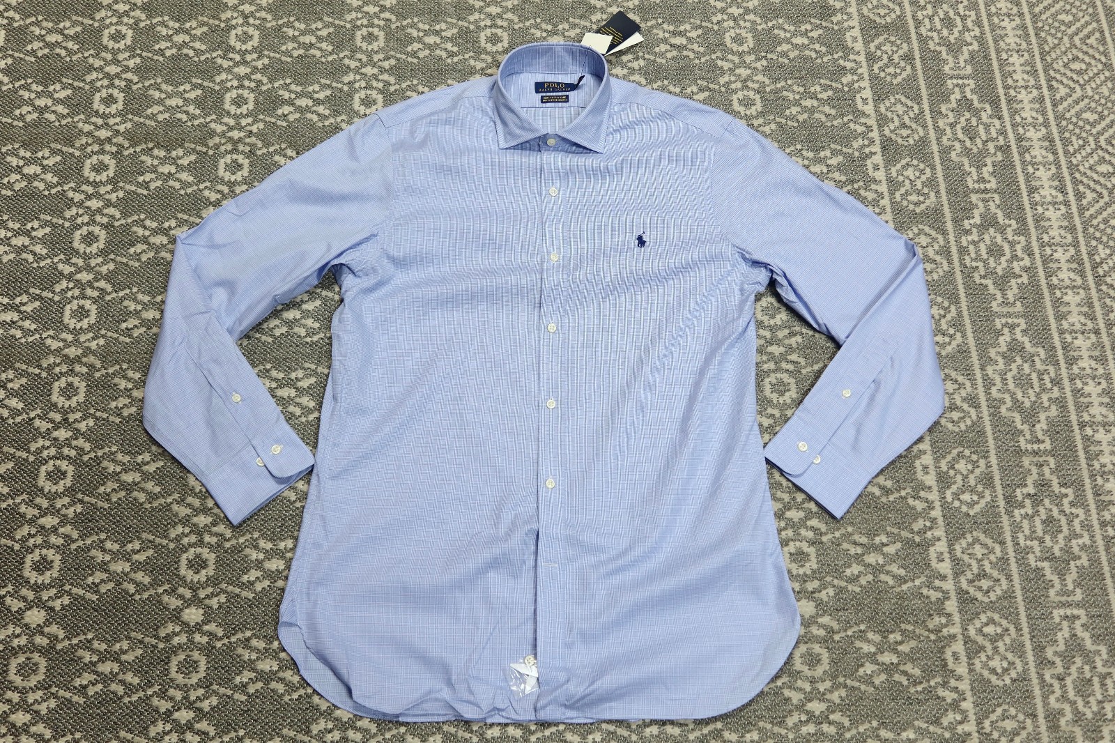 Polo Ralph Lauren Men's Slim Fit Button-Up Shirt Light Blue 17 34/35