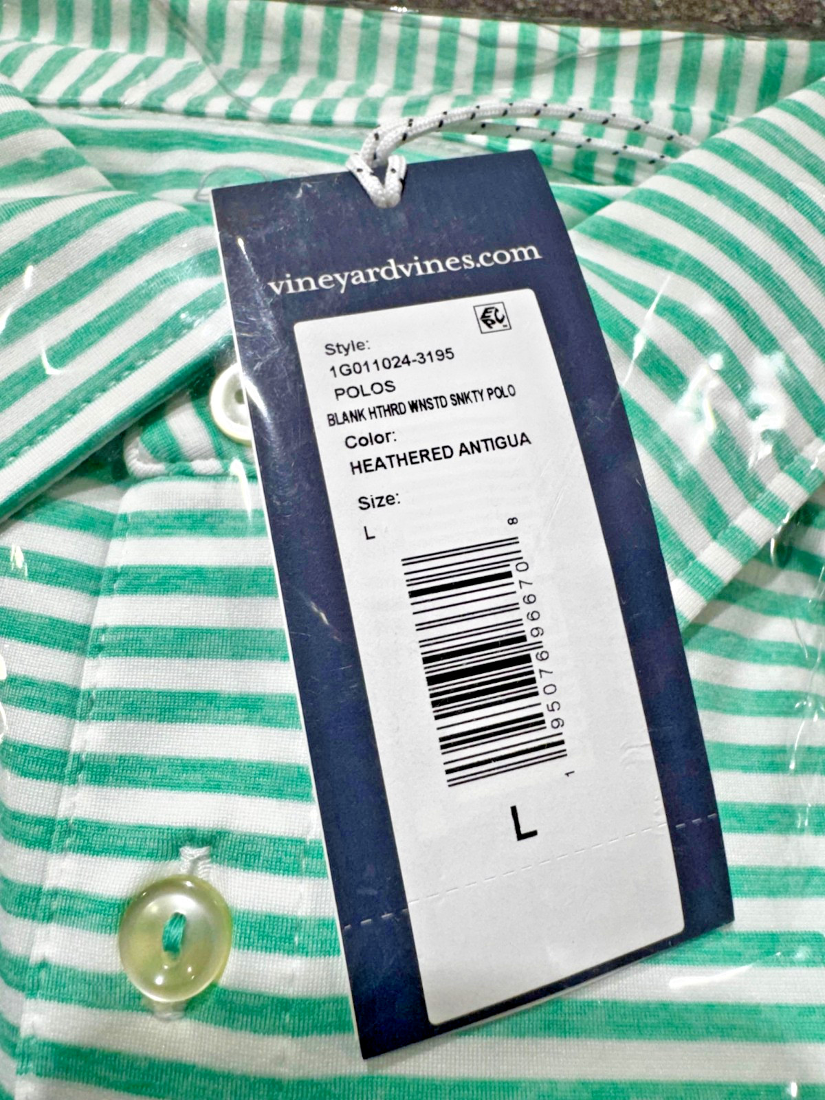 Vineyard Vines Winstead Sankaty Polo Shirt Men's Large Green