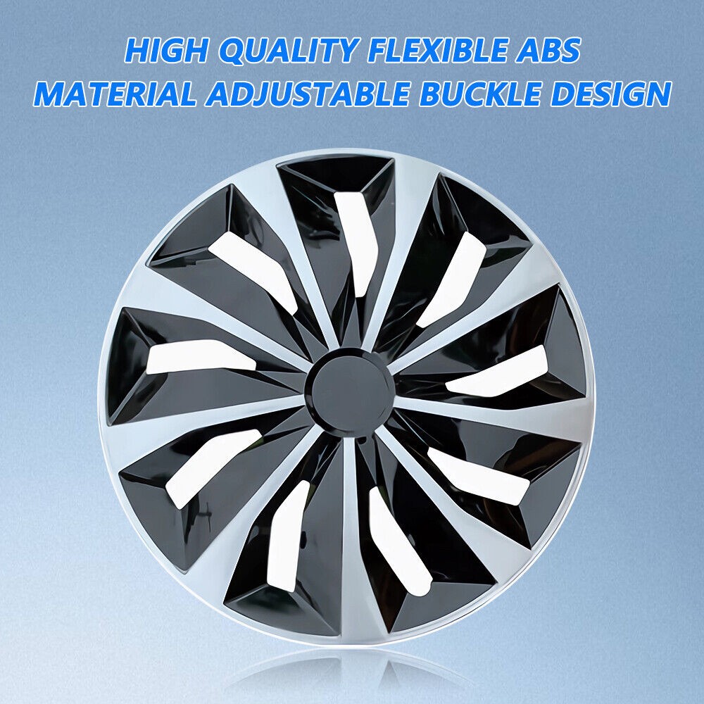 16" Set of 4 Snap On Full Hub Caps Wheel Covers Fit for R16 Tire & Steel Rim NEW