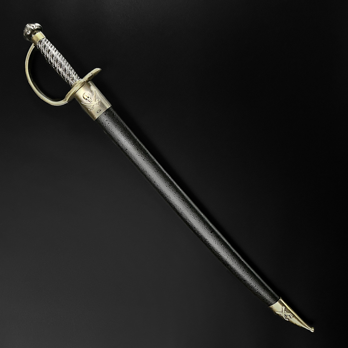 P.S. Caribbean Pirate Sword Pirate Cutlass Saber Sword  (Brass Hilt)