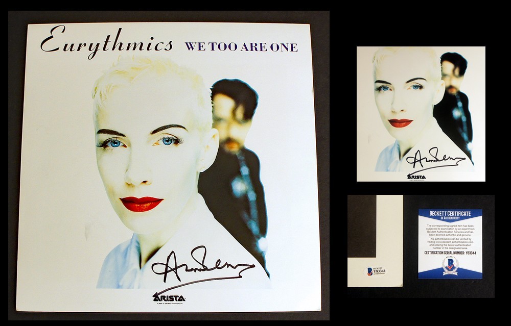 Beckett COA - ANNIE LENNOX SIGNED Insert + New Vinyl - We Too Are One Eurythmics