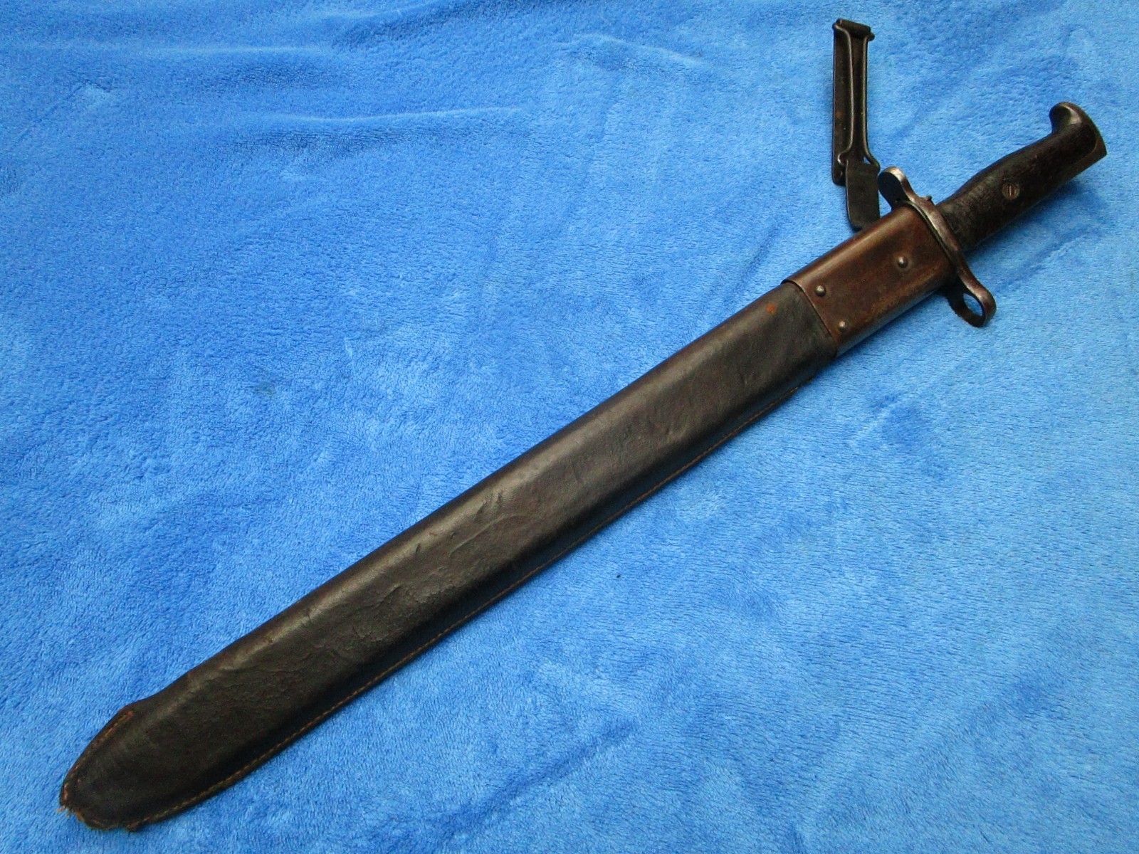 ORIGINAL US WW1 M1905 BAYONET MADE BY SA IN 1909 AND EARLY RIA 1909 SCABBARD