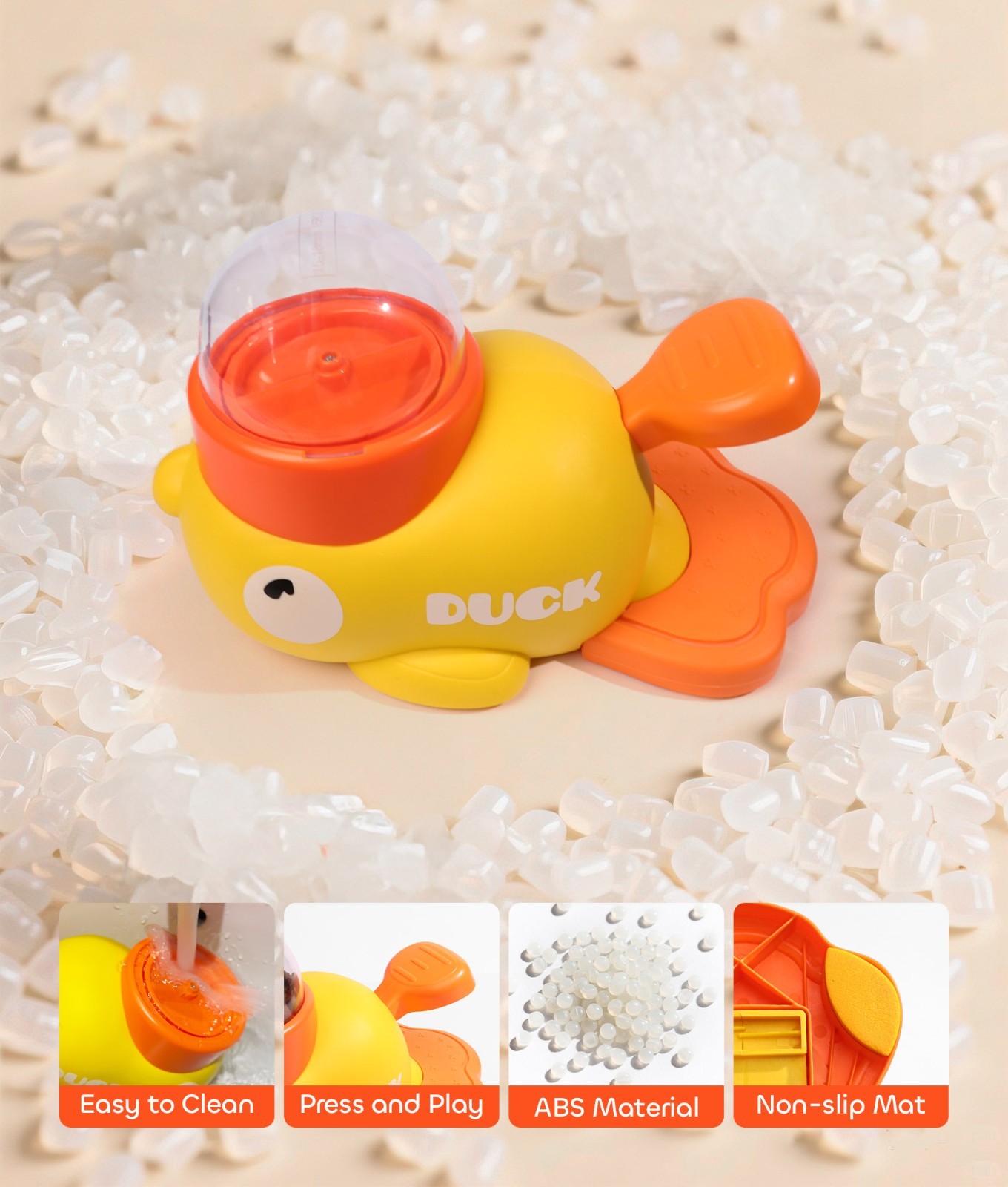 Duck Dog Food Treat Dispenser, 2-in-1 Interactive Dog Puzzle Toy Slow Feeder-USA