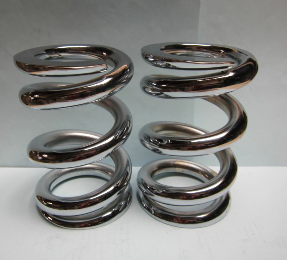 Lowrider Hydraulics 3 ton coils spring pre cut, flat edges, chrome