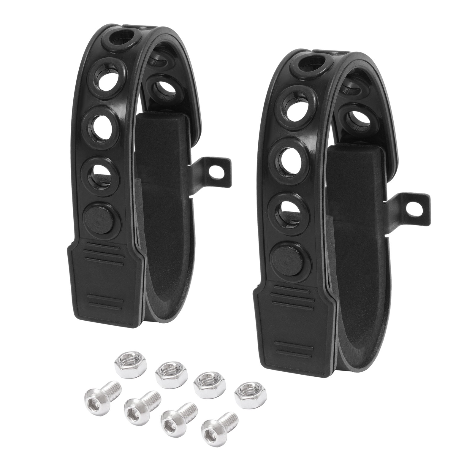 Powder Coated Rubber Gun Rack Straps 2 Pack For Seat Back MOLLE Panel Mounting