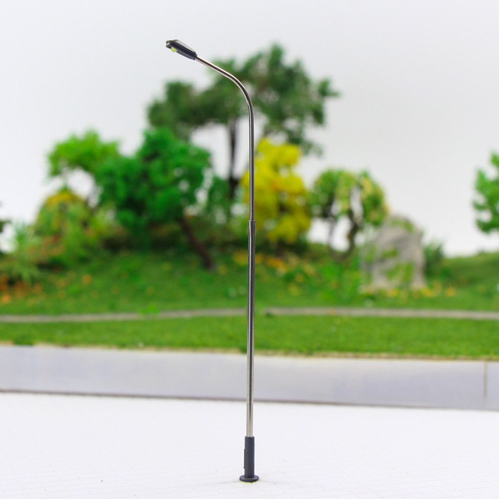 10pcs Model Railway HO Scale 1:87 Warm White LED Street Light Lamps