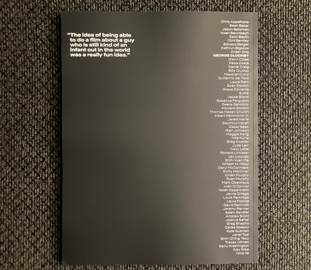 JAY KELLY (2025) 11x17 IN POSTER PROGRAM & TUDUM MAGAZINE NEW GEORGE CLOONEY