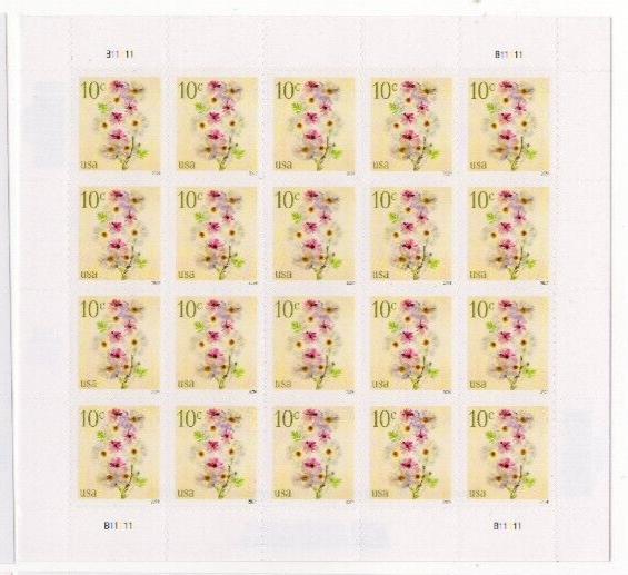 USPS Flowers Poppies & Coneflowers Sheet of 20 Stamps - MNH (5901)