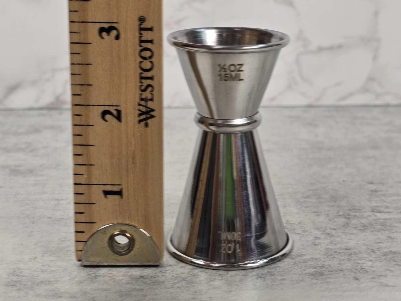 Mixology Craft Stainless Measuring JIGGER 1/2 X 1 oz Japanese Cocktail Bar Shot