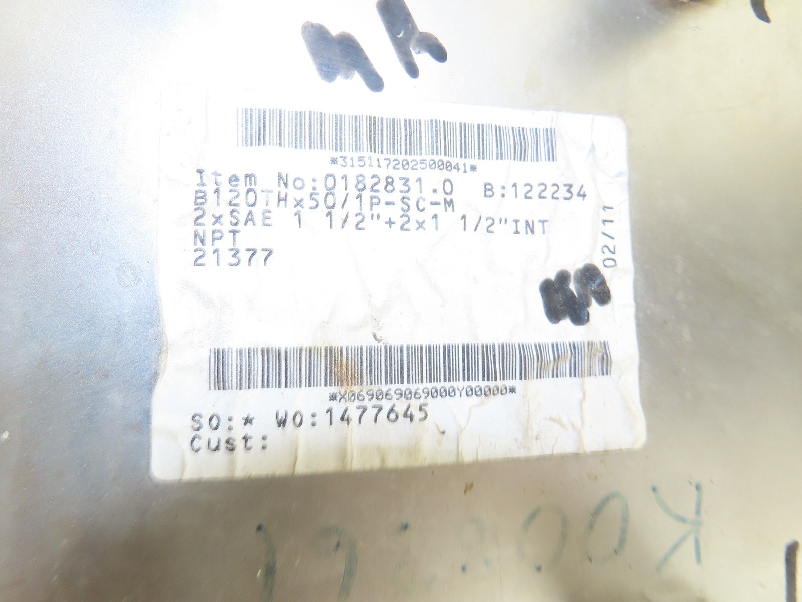 Thermal Transfer BPSW-50-20X10 50-Plate Brazed Heat Exchanger B120THx50/1P-SC-M