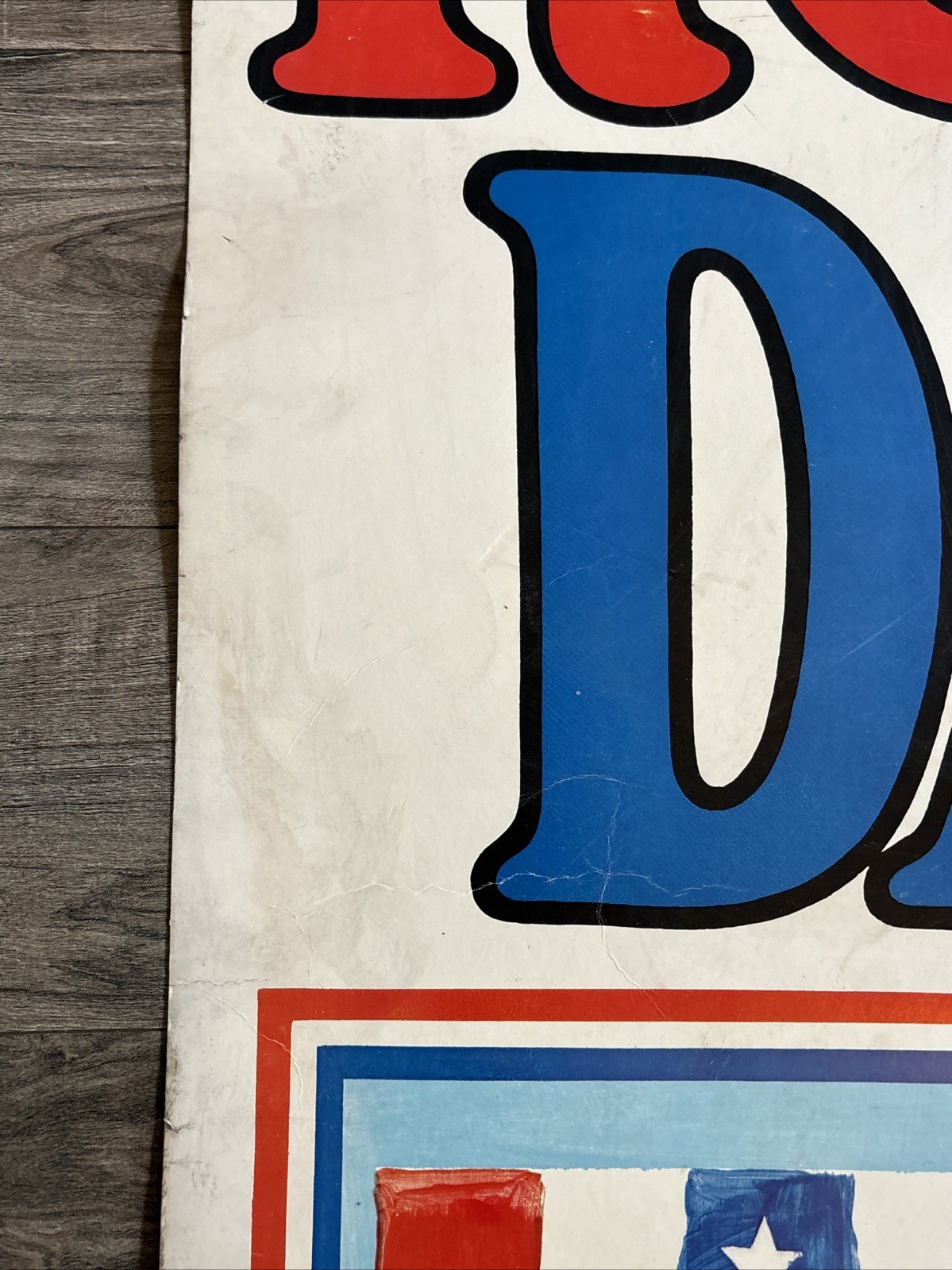 Vintage 1970s RARE 38" x 25" RODEO DAYS Bull Riding Cowboy Poster Kraft READ HTF