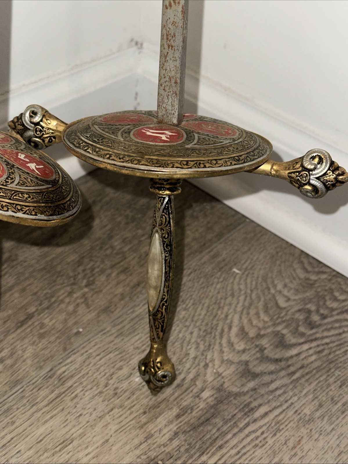 Antique Set of 2 Fencing Foil Swords Made in Spain - One Has Bent Base