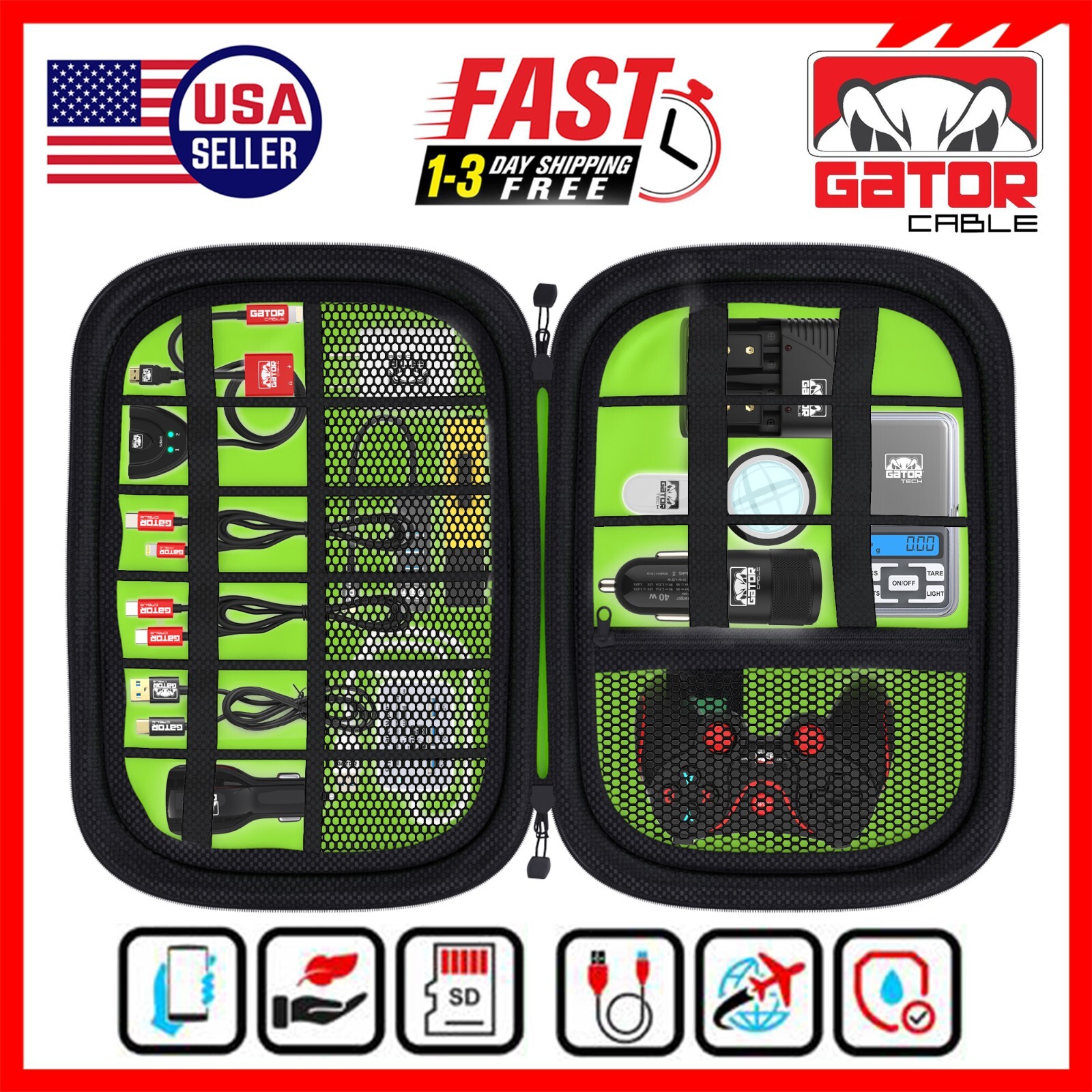 Travel Cable Bag Organizer Charger Storage Electronics USB Case Cord Accessories
