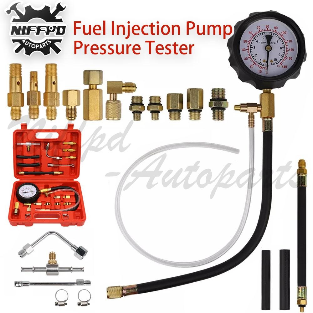 0-140PSI Fuel Injection Pump Pressure Tester Injector Pump Pressure Gauge Kit US