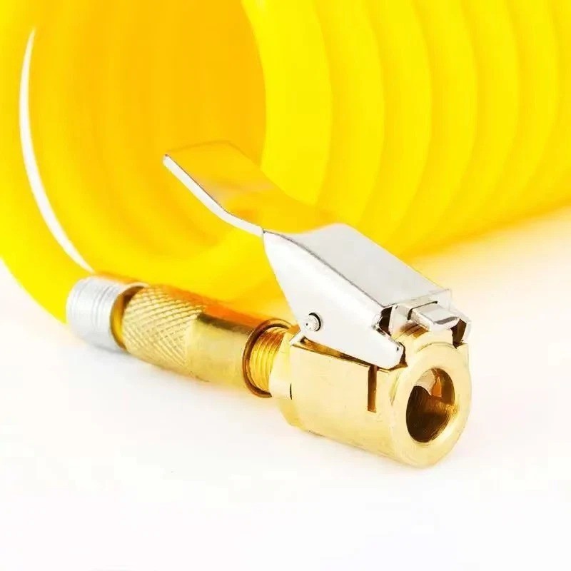 2-Pack Brass Tire Air Chuck, Locking Quick Connect Inflator Hose Adapter, No Lea